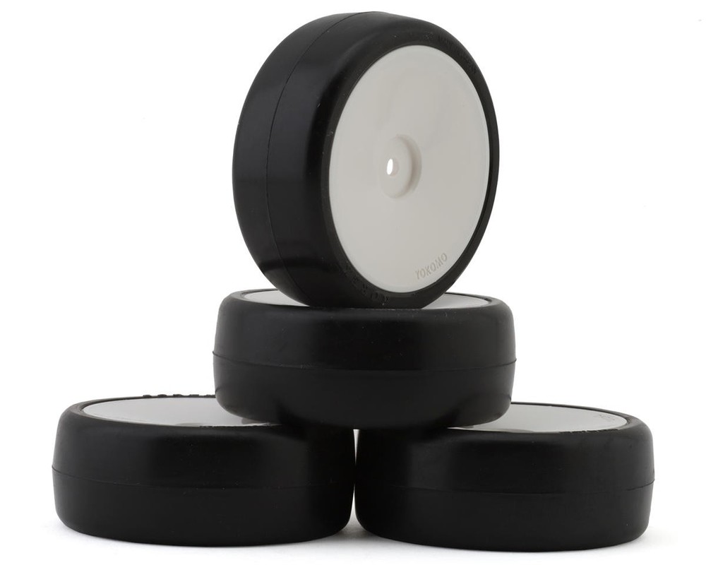 Yokomo Sorex Pre-Glued 1/10 Touring Car Tires (White) (4)