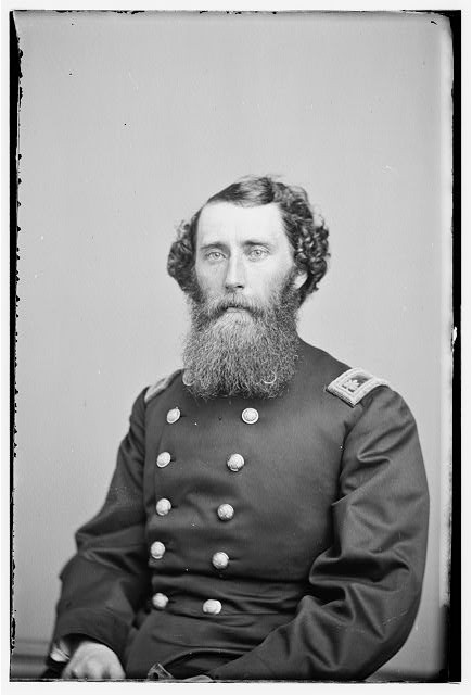 1860s Civil War Union Army Officer Portrait Bearded Man Military Uniform