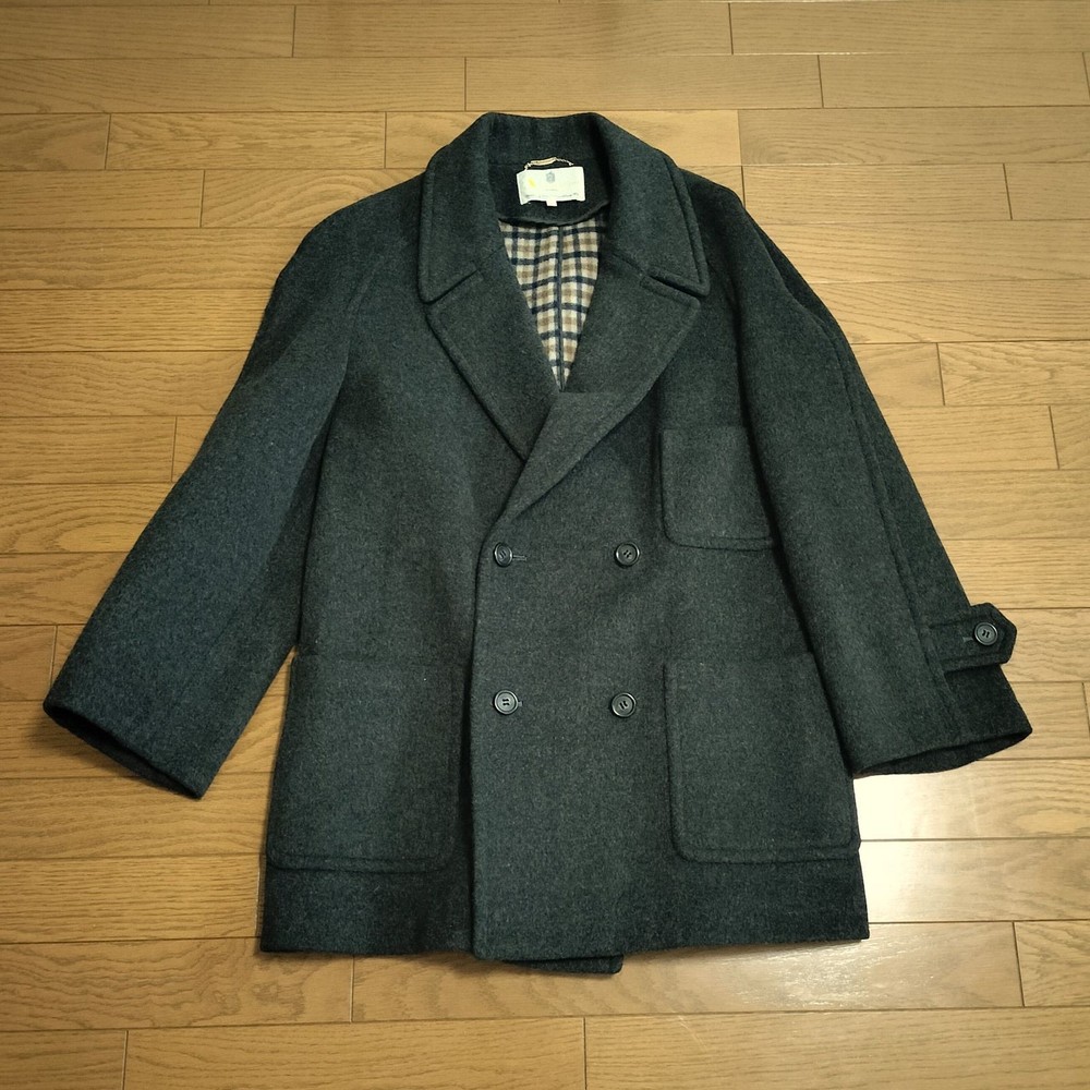 Aquascutum Wool Coat Authentic Asian fit L US size M Used Men's Gray