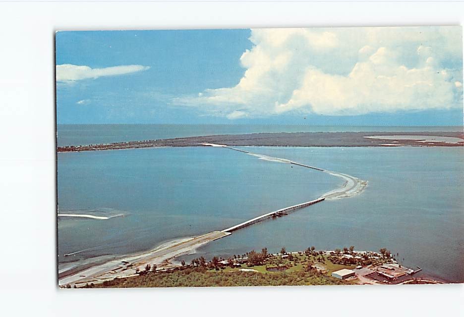 Postcard Aerial View Sanibel Island Causeway Florida USA
