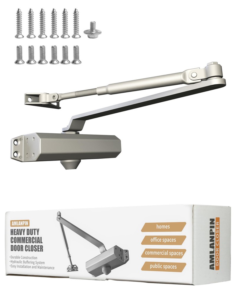 Heavy Duty Commercial Door Closer - Hydraulic Buffer, Durable, Positioning Fe...