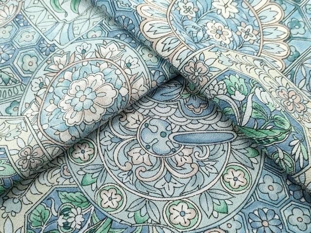 Heiwaya Kimono Fine Pattern Ceramic Flower Silk Traditional Wear