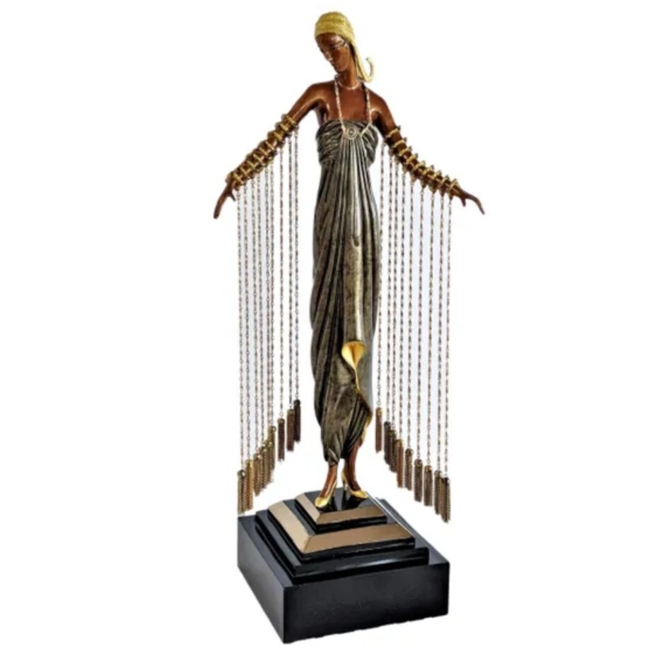 Erte Bronze Zobeide Art Deco Sculpture by Romain de Tirtoff Limited Edition Signed 21 Inches Tall