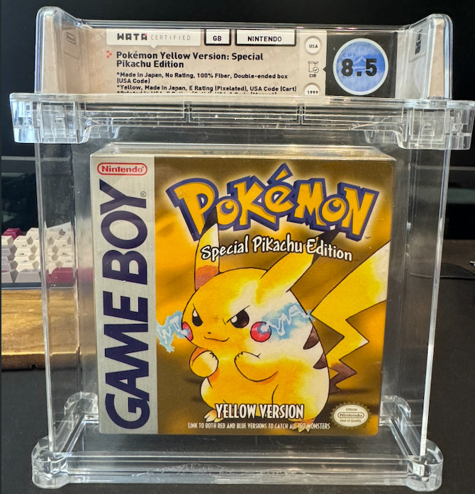 Pokemon Yellow (CIB) Wata Graded 8.5 Nintendo Gameboy Special Pikachu Edition!