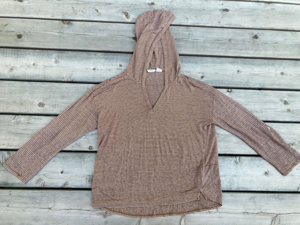 C&C California striped linen hoodie size M
