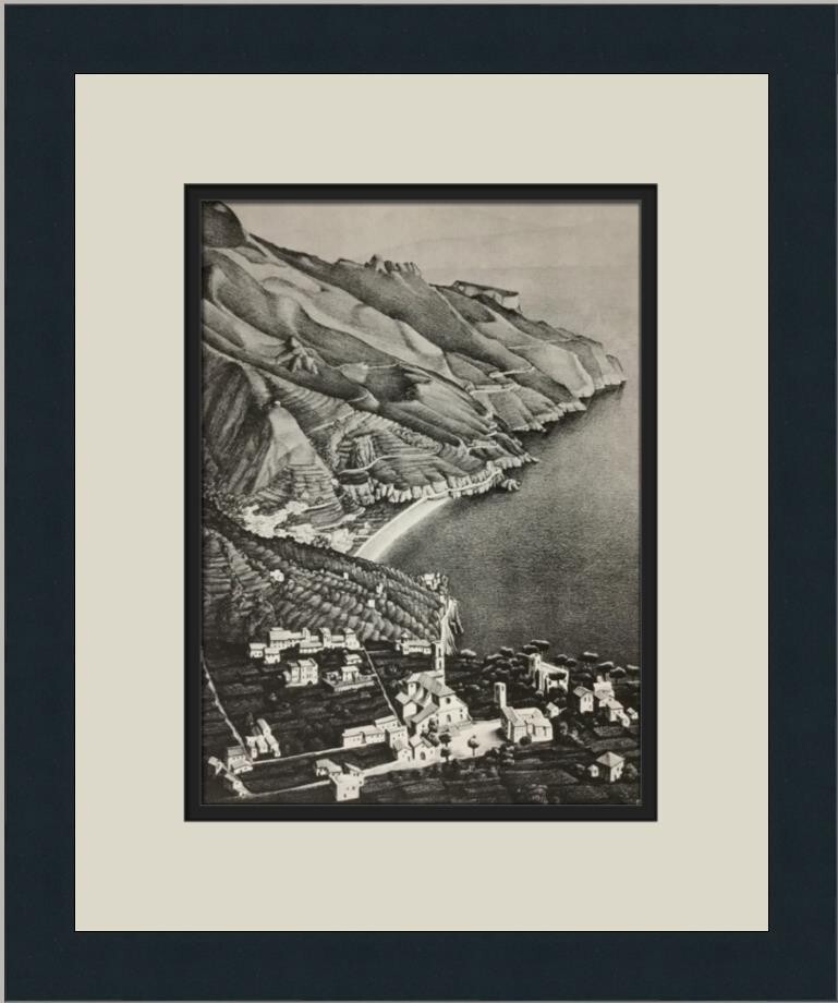 M.C. Escher Coast of Amalfi I Custom Framed Print