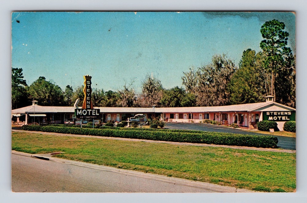 Ocala FL-Florida Stevens Motel Vintage Postcard