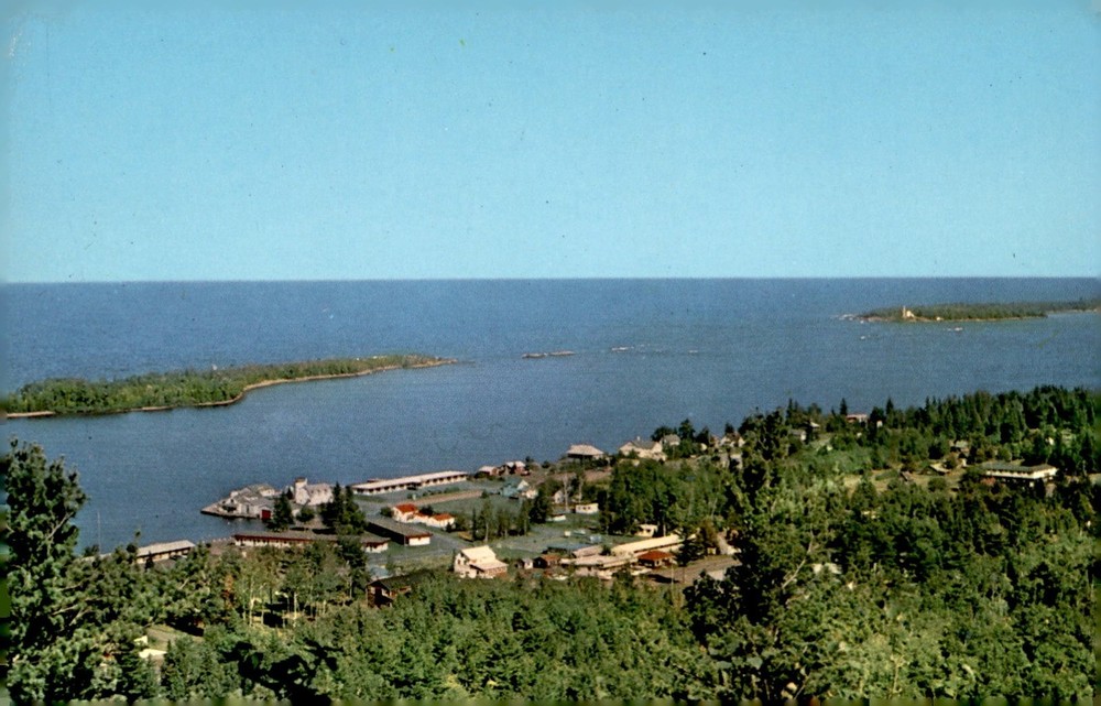 Copper Harbor, Keweenawland, Michigan - View from Brockway Drive, 1950s Postcard