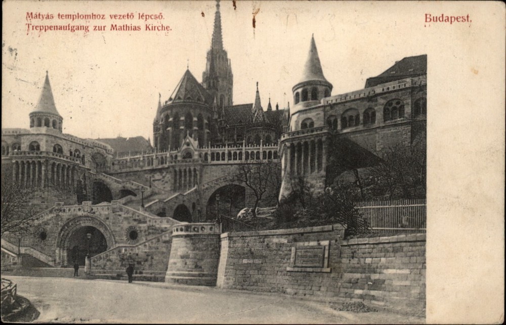 Matthias Church Budapest Hungary vintage postcard s127