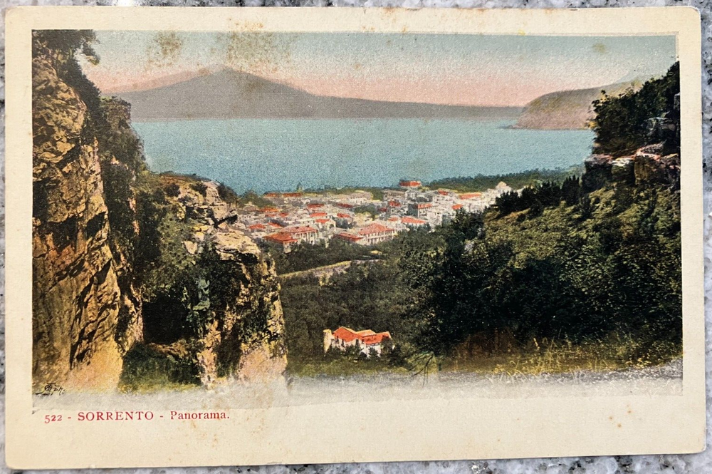 Antique postcard: Sorrento panoramic photo, unposted, excellent condition