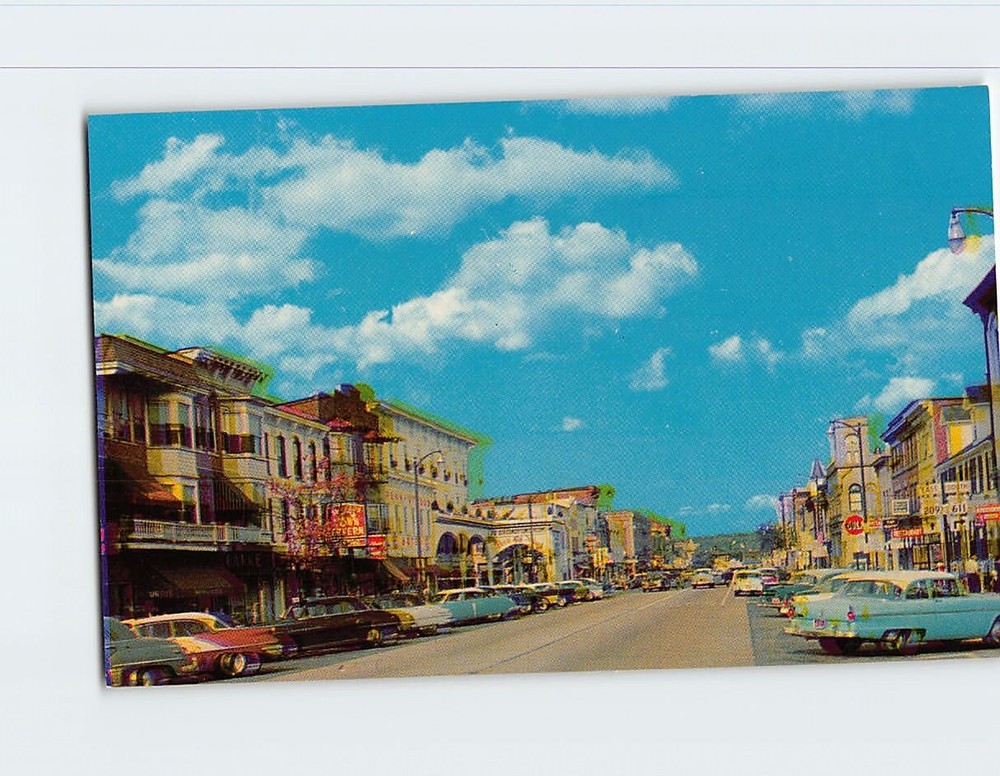 Postcard Main Street in Stroudsburg Pennsylvania USA