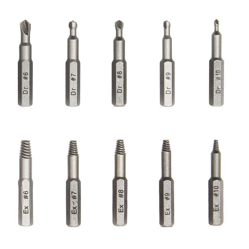 Grey Multipurpose Drill Bit Screw Removal Tool For Broken Head Screws