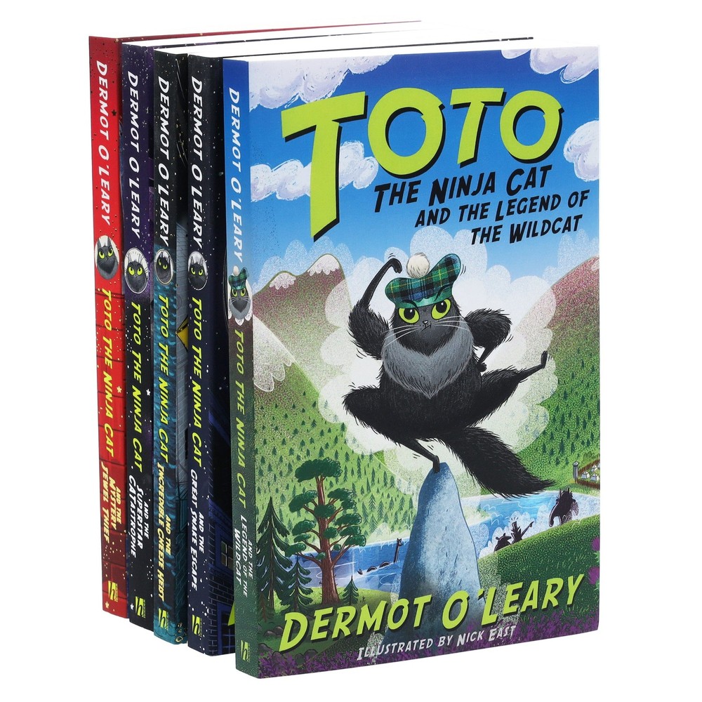Toto the Ninja Cat 5 Books Collection Set By Dermot O’Leary -Age 6-10 -Paperback