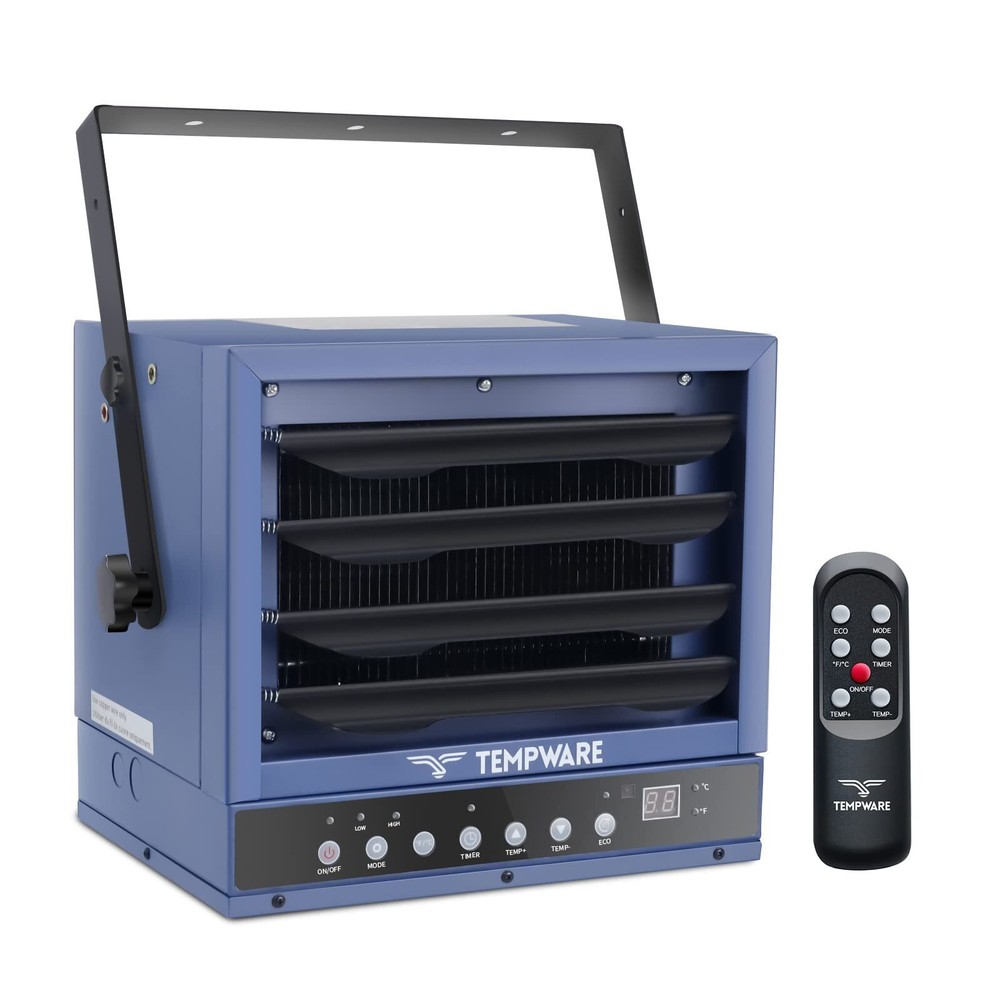 Electric Garage Heater, 7500-Watt Digital Fan-Forced Ceiling Mount Shop Heate...