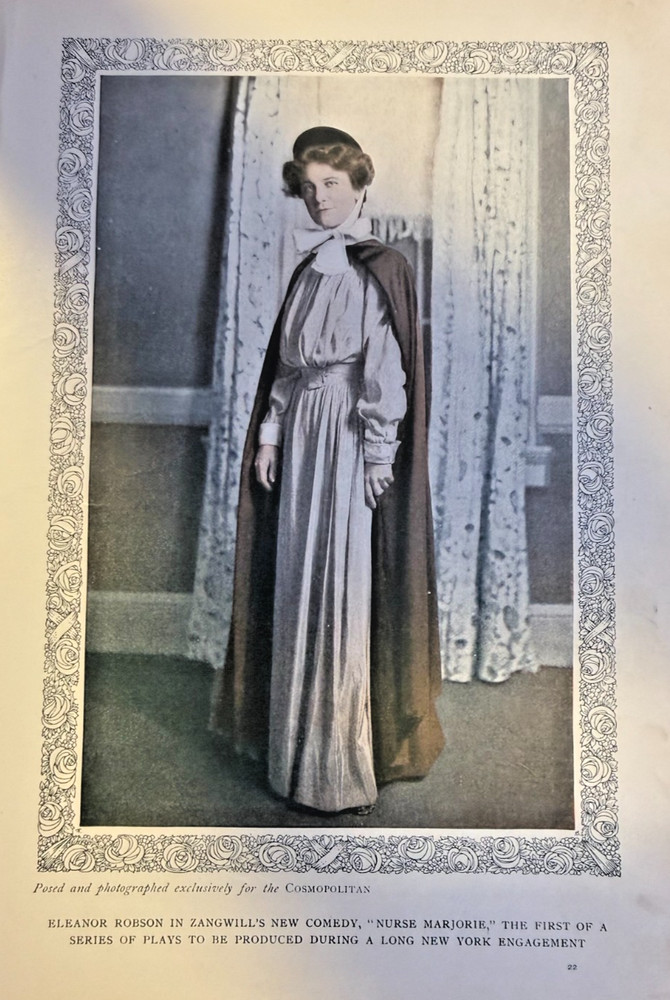 1907 Vintage Magazine Illustration Actress Eleanor Robinson