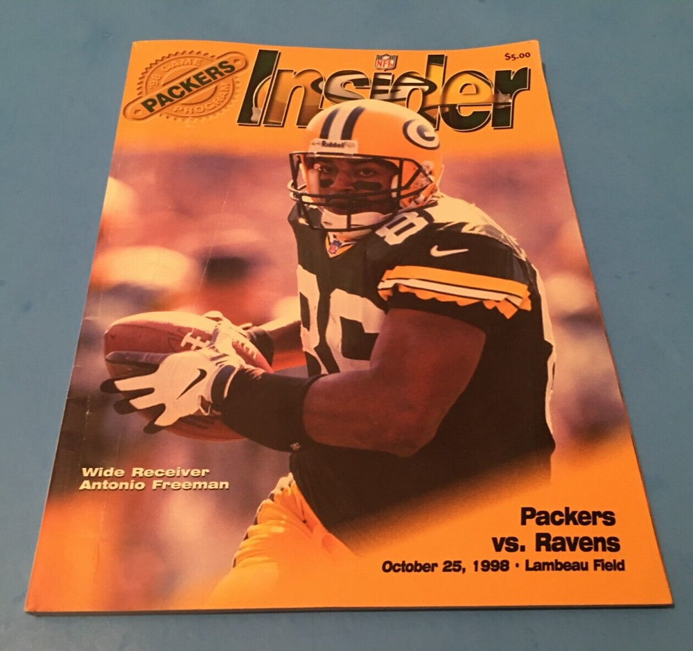 GREEN BAY PACKERS NFL FOOTBALL LAMBEAU FIELD GAME PROGRAM OCT 1998 vs RAVENS