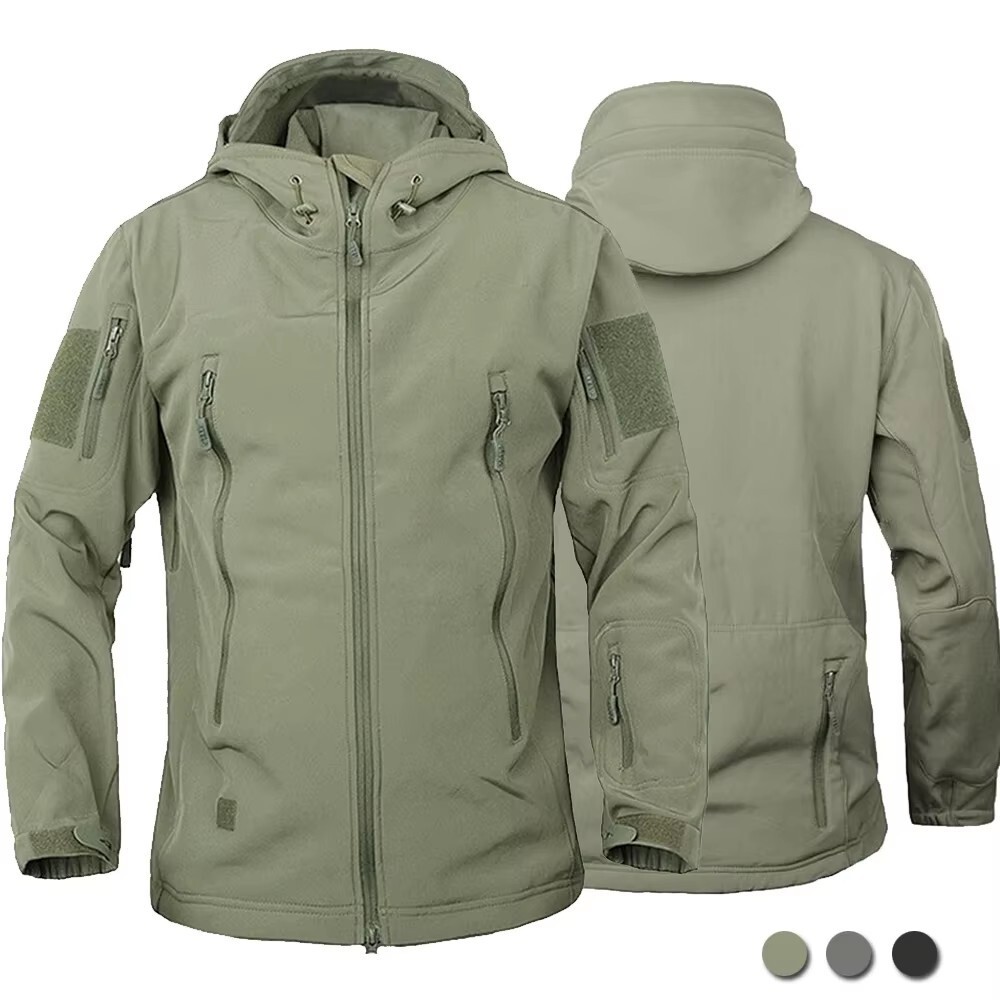 Men’s Waterproof Tactical Winter Jacket with Soft Shell Windbreaker for Warmth