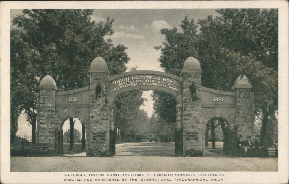 Colorado Springs, CO Union Printers Home Gateway Original Vintage Postcard
