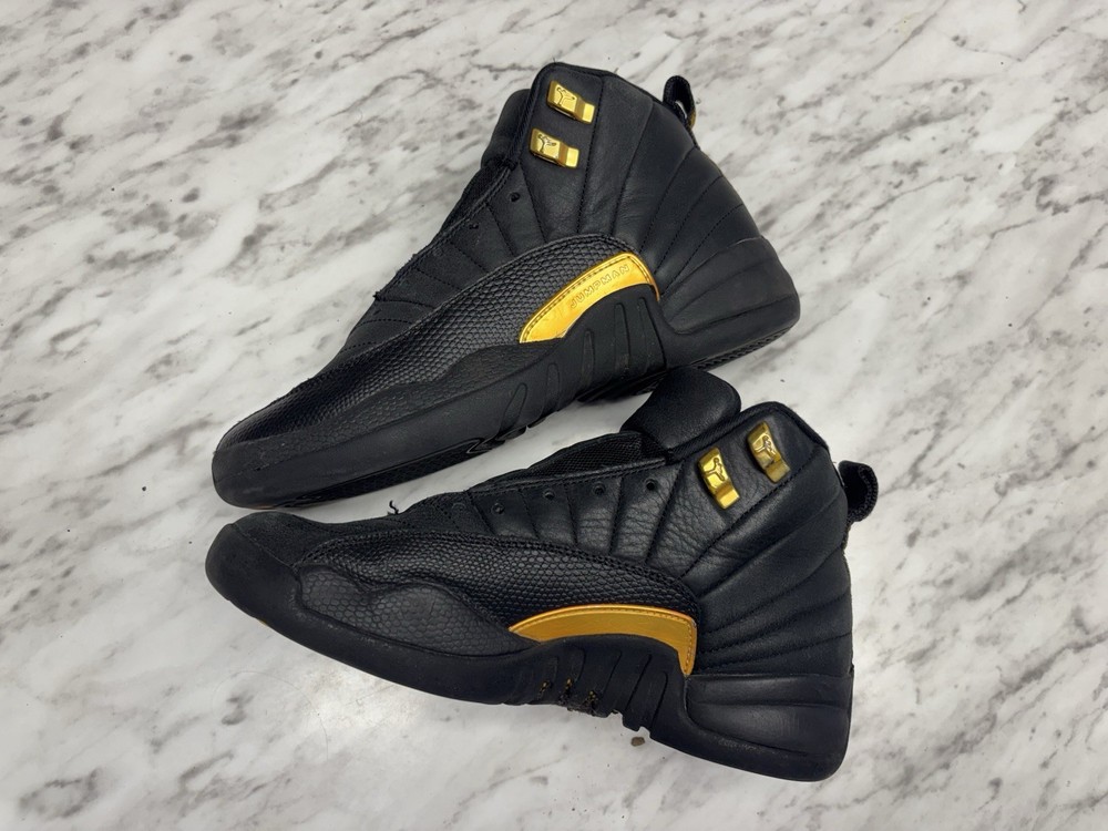 Nike Air Jordan 12 Retro GS Black Gold 6Y Youth Basketball Shoes No Insoles