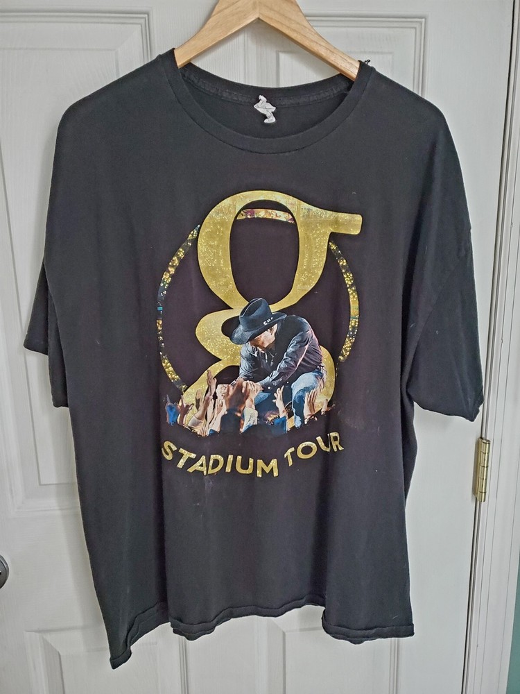 GARTH BROOKS Stadium Tour Black Short Sleeve Hanes T Shirt Men's 2XL