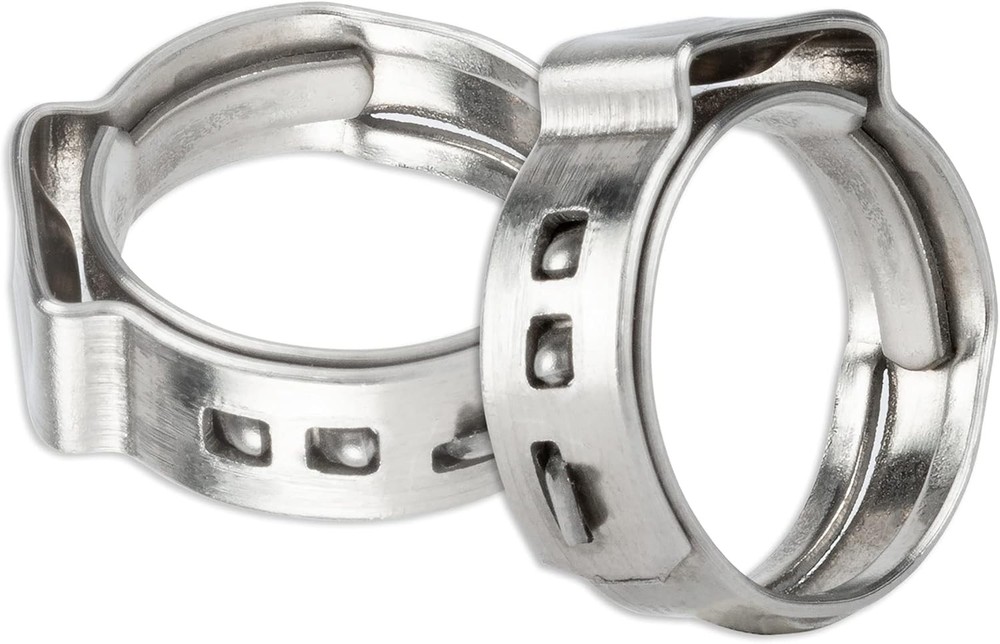 50pcs 3/8 Inch 304 Stainless Steel PEX Cinch Clamps Metallic Fasteners