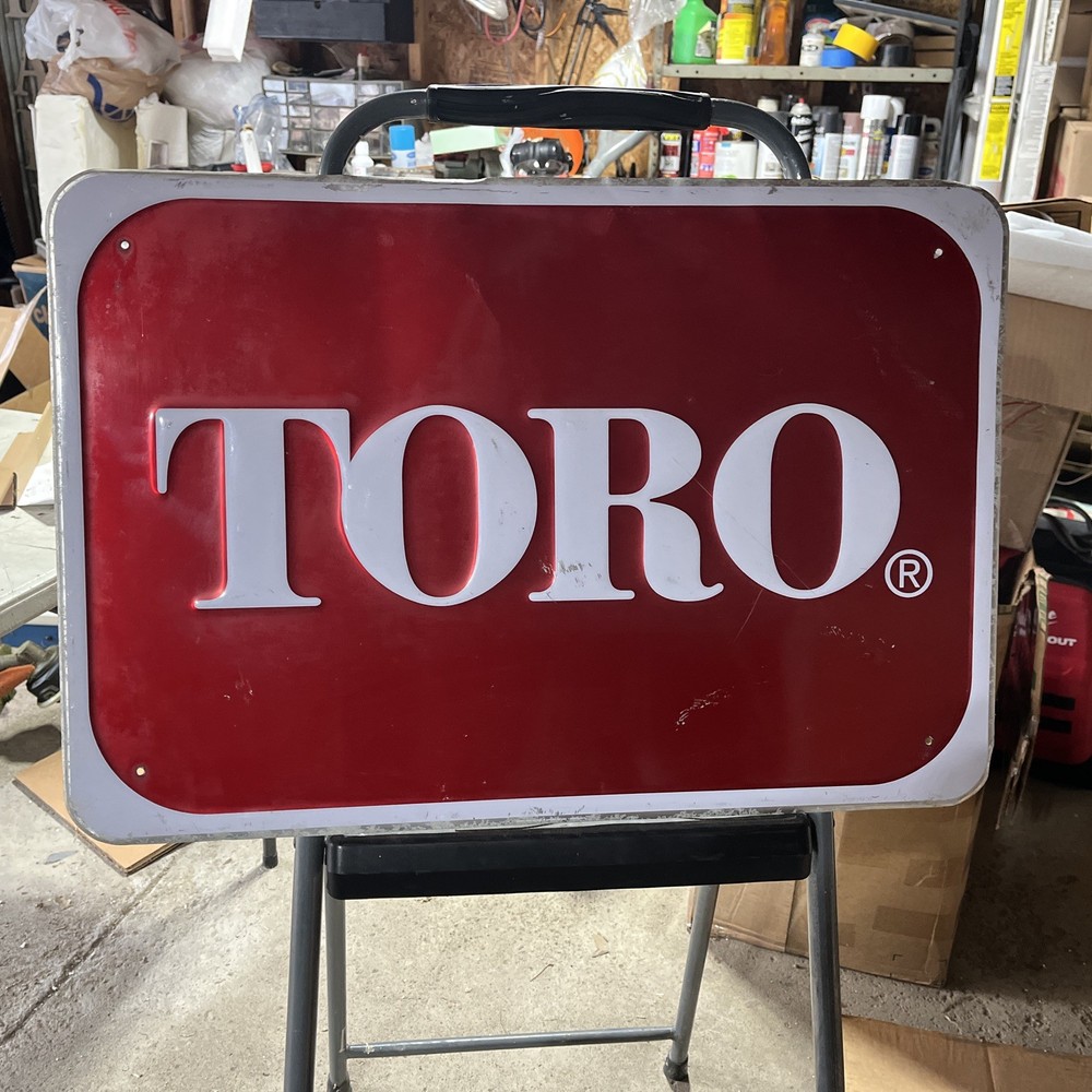 Vintage TORO Lawn Mowers Dealer Metal  Dealer  Sign 1985