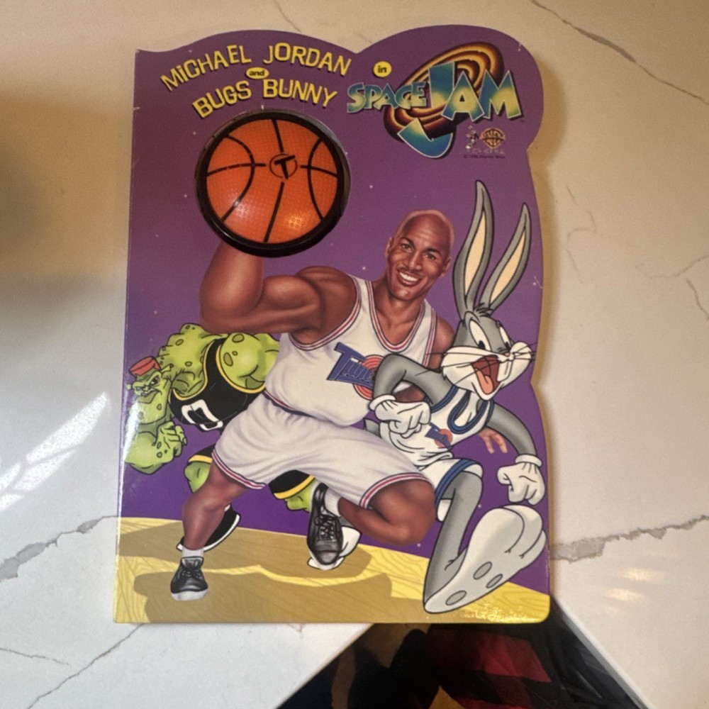 Space Jam Michael Jordan & Bugs Bunny Hardcover Sound Effects Book 1996