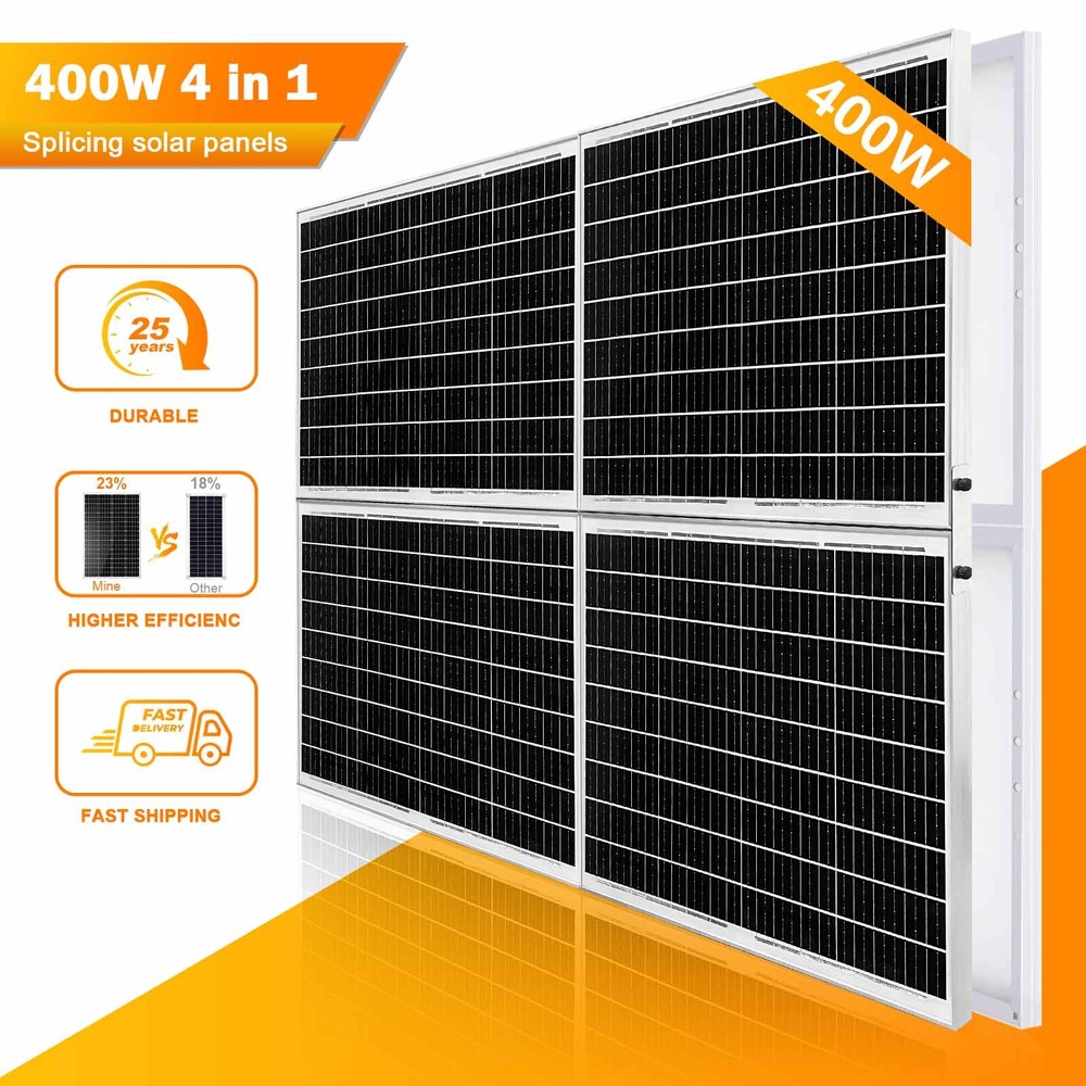 400W Mono Solar Panels 12V/24V/36V/48V Solar Module Off-Grid Power Home RV Boat