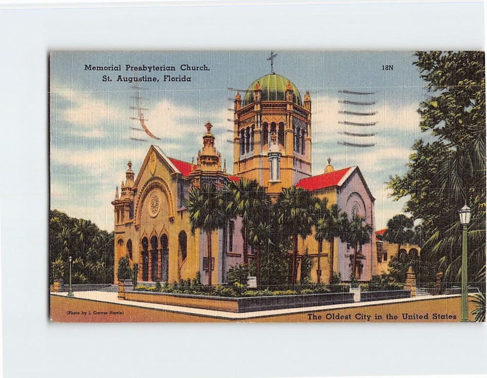 Postcard Memorial Presbyterian Church St. Augustine Florida USA