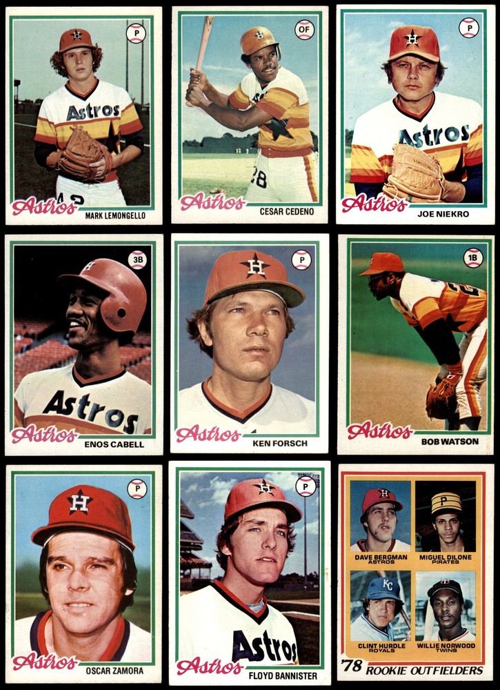 1978 Topps Houston Astros Near Team Set 4.5 - VG/EX+ 4794166 (22 / 28 cards)