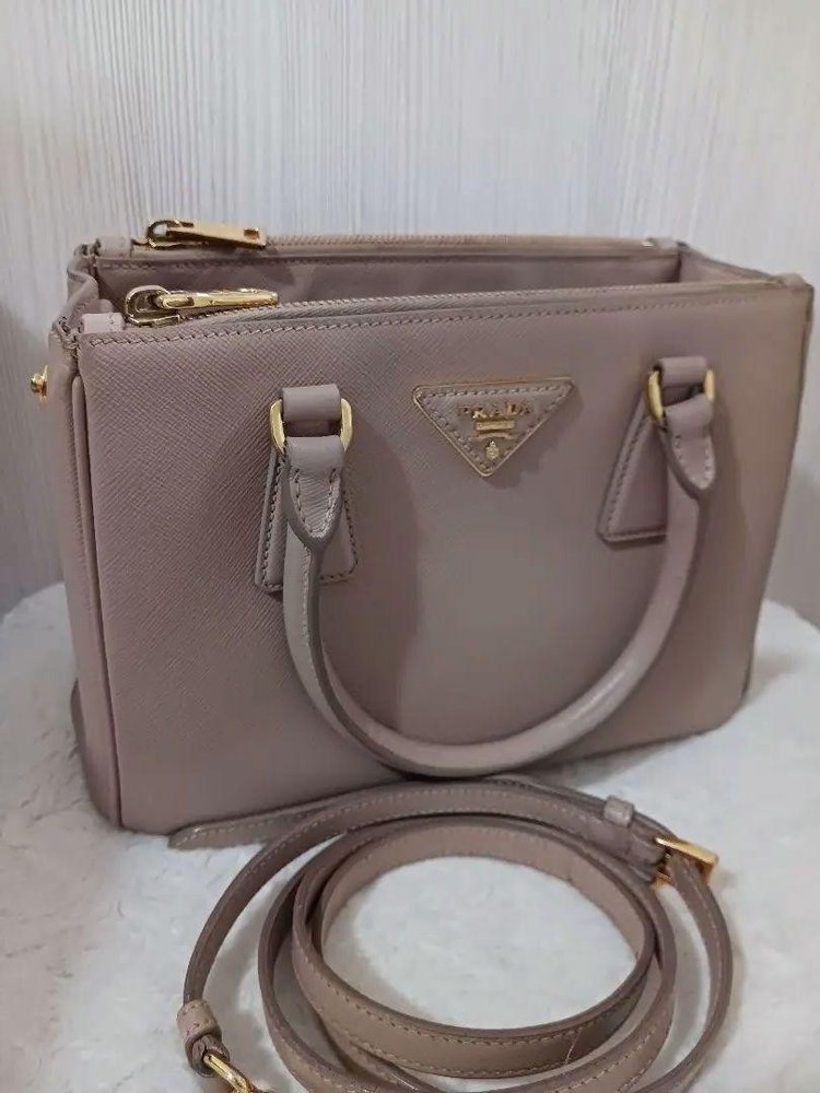 Prada Saffiano Leather Obon Crossbody Shoulder Bag