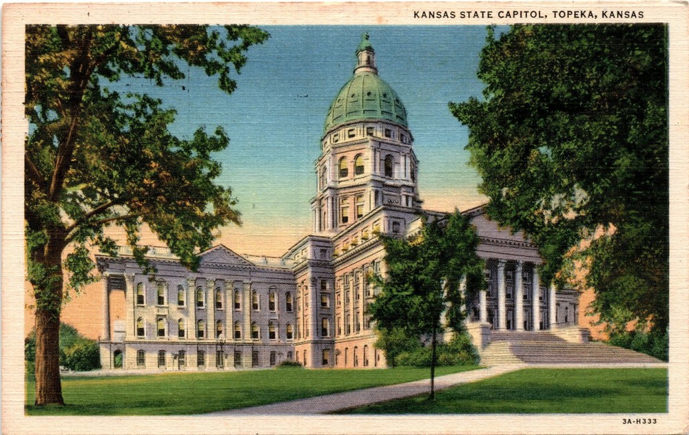 KANSAS STATE CAPITOL, TOPEKA, PALMER NEWS CO., TOPEKA Postcard