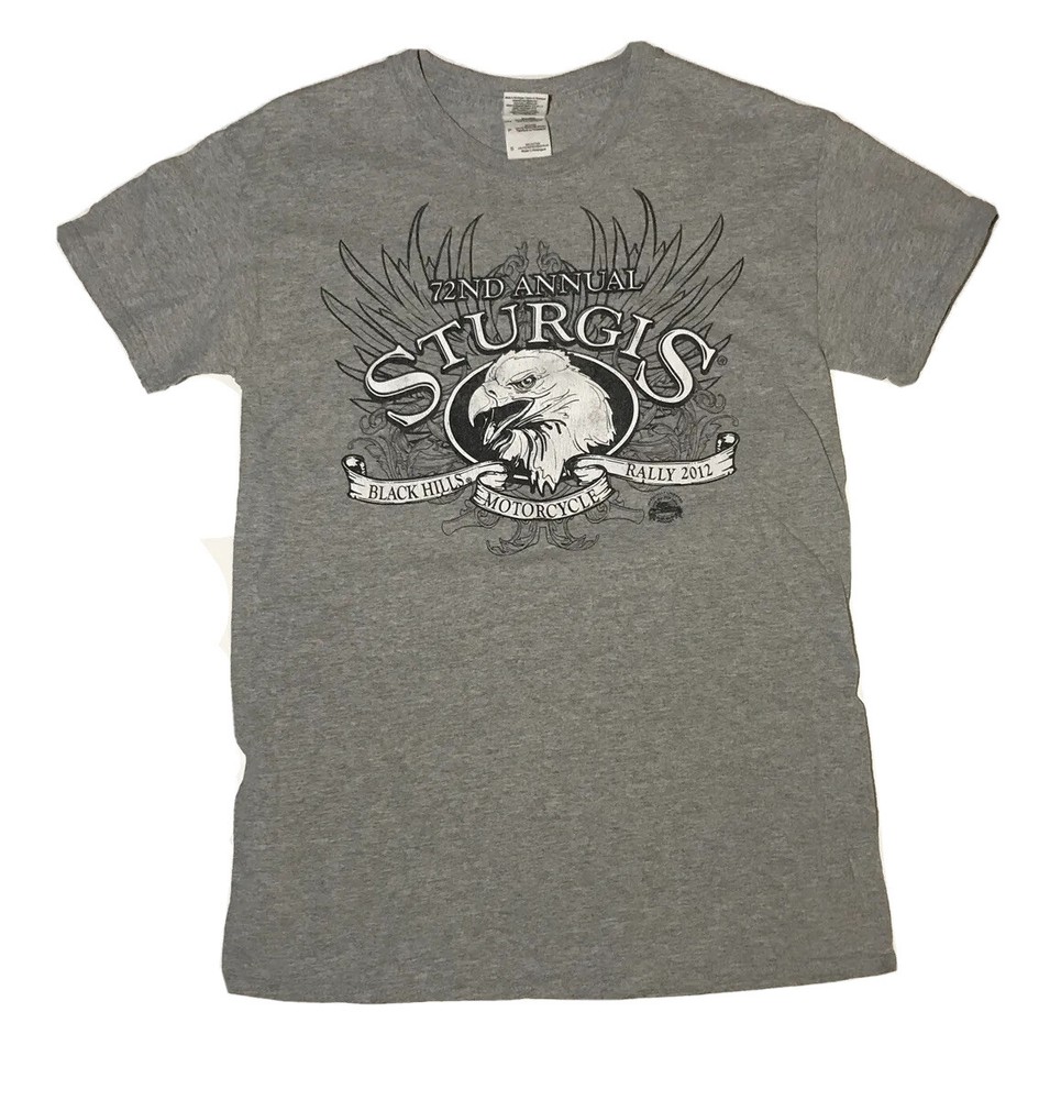 Sturgis 2012 T Shirt Black Hills Rally 72ND Annual Gray Size Small