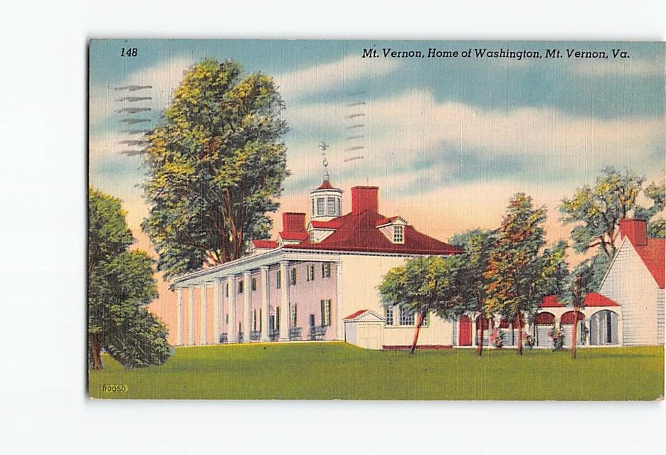 Postcard Mount Vernon Home of Washington Mount Vernon Virginia USA
