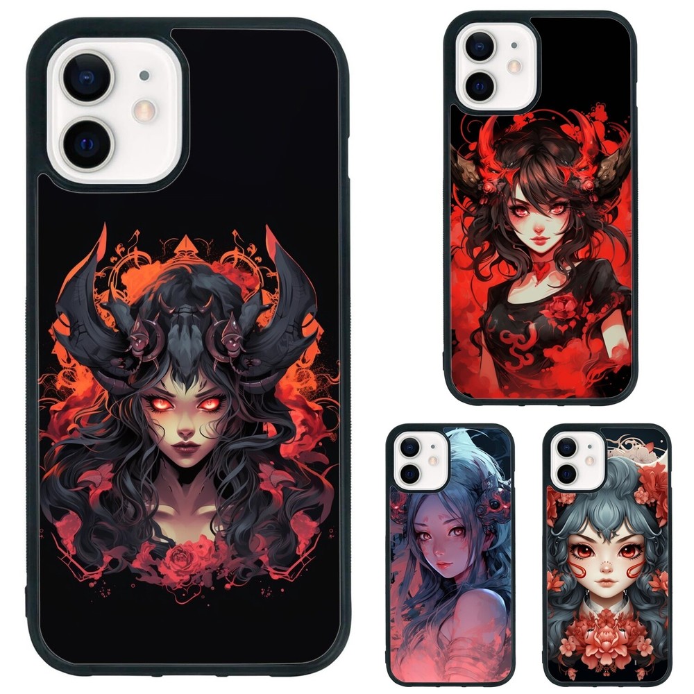 Anti scratch Cover For iPhone XS XR 6 7 8 Plus SE 2nd 3rd girl with horns anime