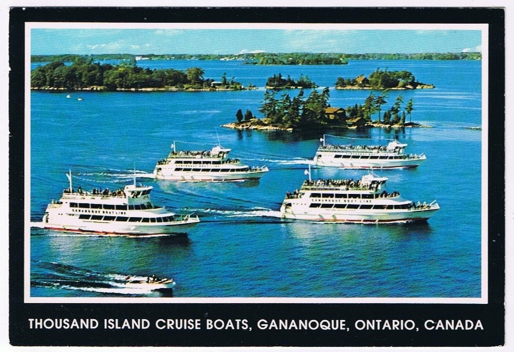 Postcard Thousand Island Cruise Boats Gananoque Ontario