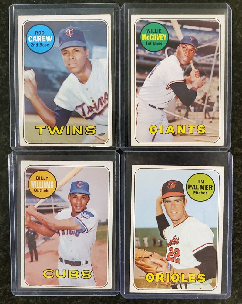 1969 Topps High Grade B Williams Palmer McCovey Carew HOF Baseball Lot