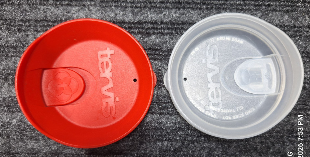 Tervis Tumbler Lid's with Slider Genuine 10oz. Red, Clear , 2 pack