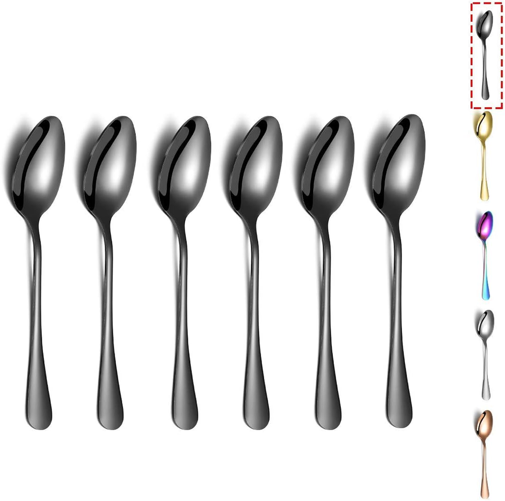 Black Teaspoons,  6 Pieces 6.7
