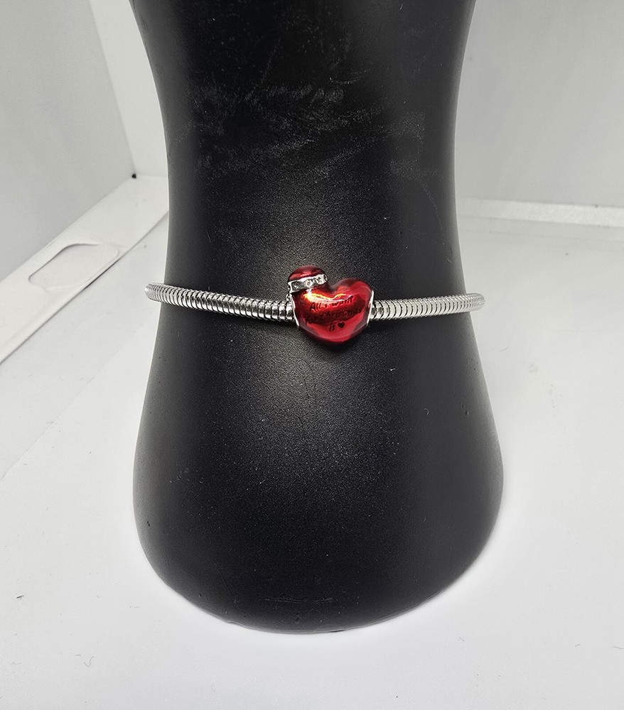 Authentic Pandora Bracelet with Christmas Charm 7.5 Inches Long