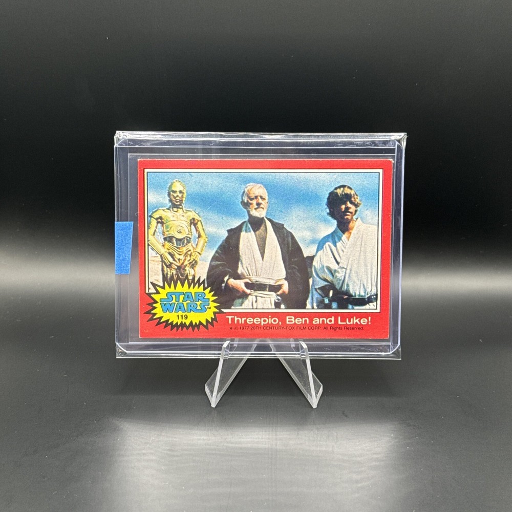 1977 Topps Star Wars #119 Threepio, Ben and Luke!