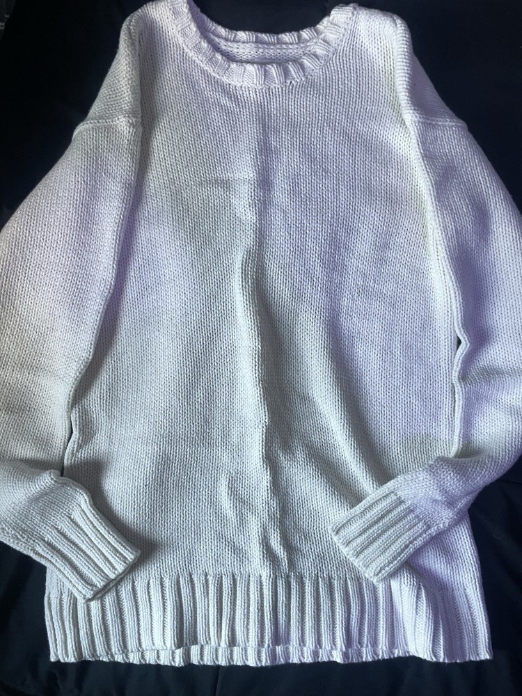 Women’s Aeropostale Oversized White Crew Neck Sweater Dress Size XS