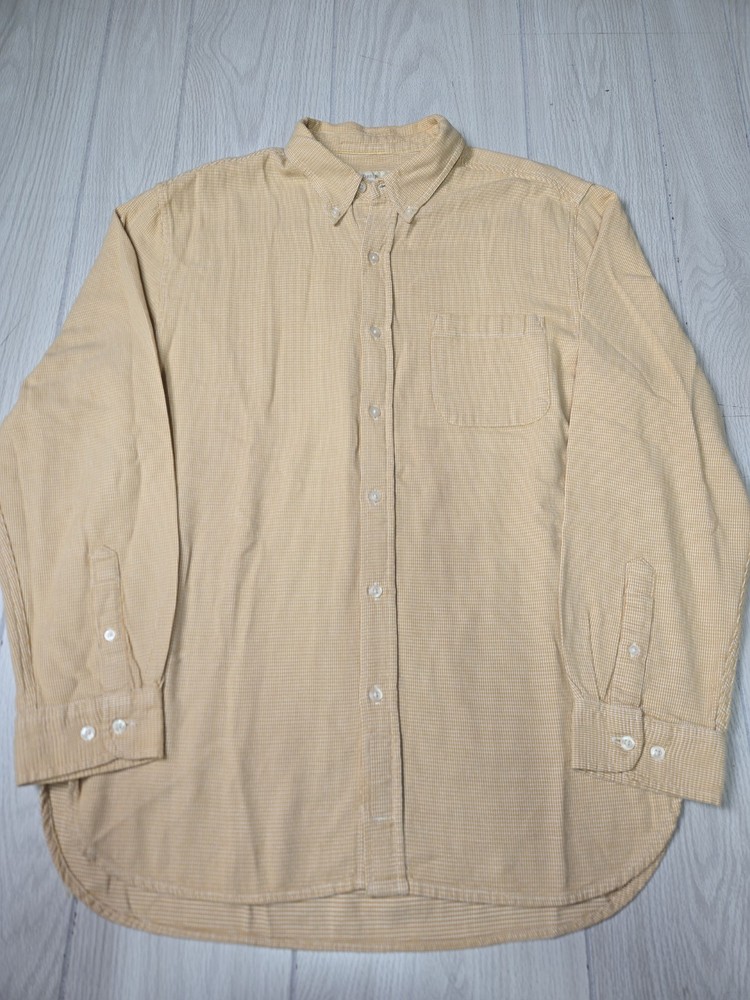 Vintage THE TERRITORY AHEAD Shirt Mens Large Button Up Long Sleeve Yellow