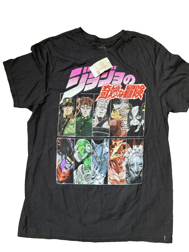 JoJo’s Bizarre Adventure Anime Graphic T Shirt Black Mens Medium Manga
