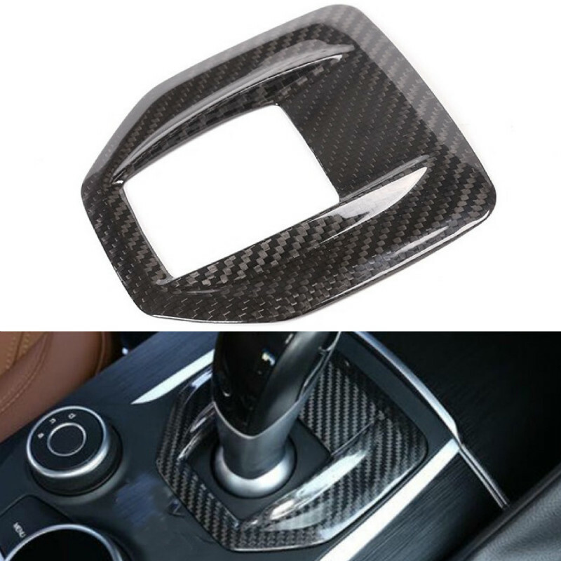 Real Carbon Interior Gear Shift Cover Fit for Alfa Romeo Giulia Stelvio 17-20