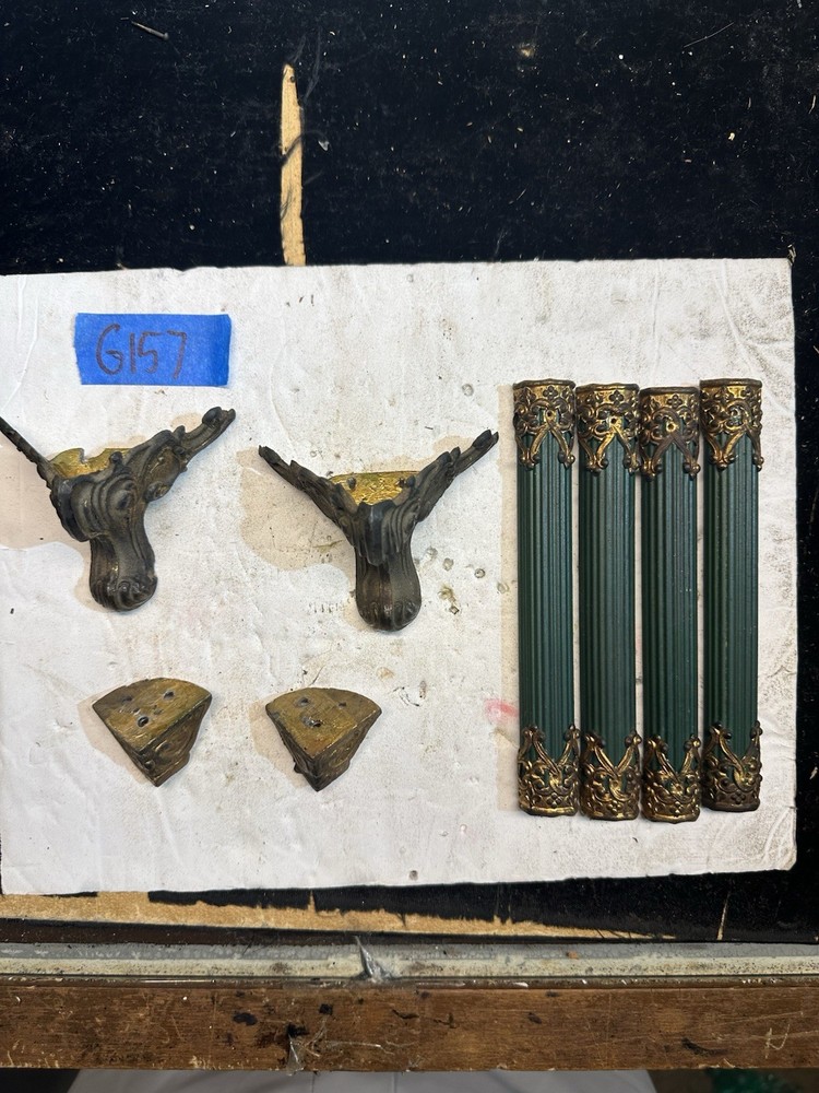 (G157) - Unbranded Antique Mantel Clock Case Decorations