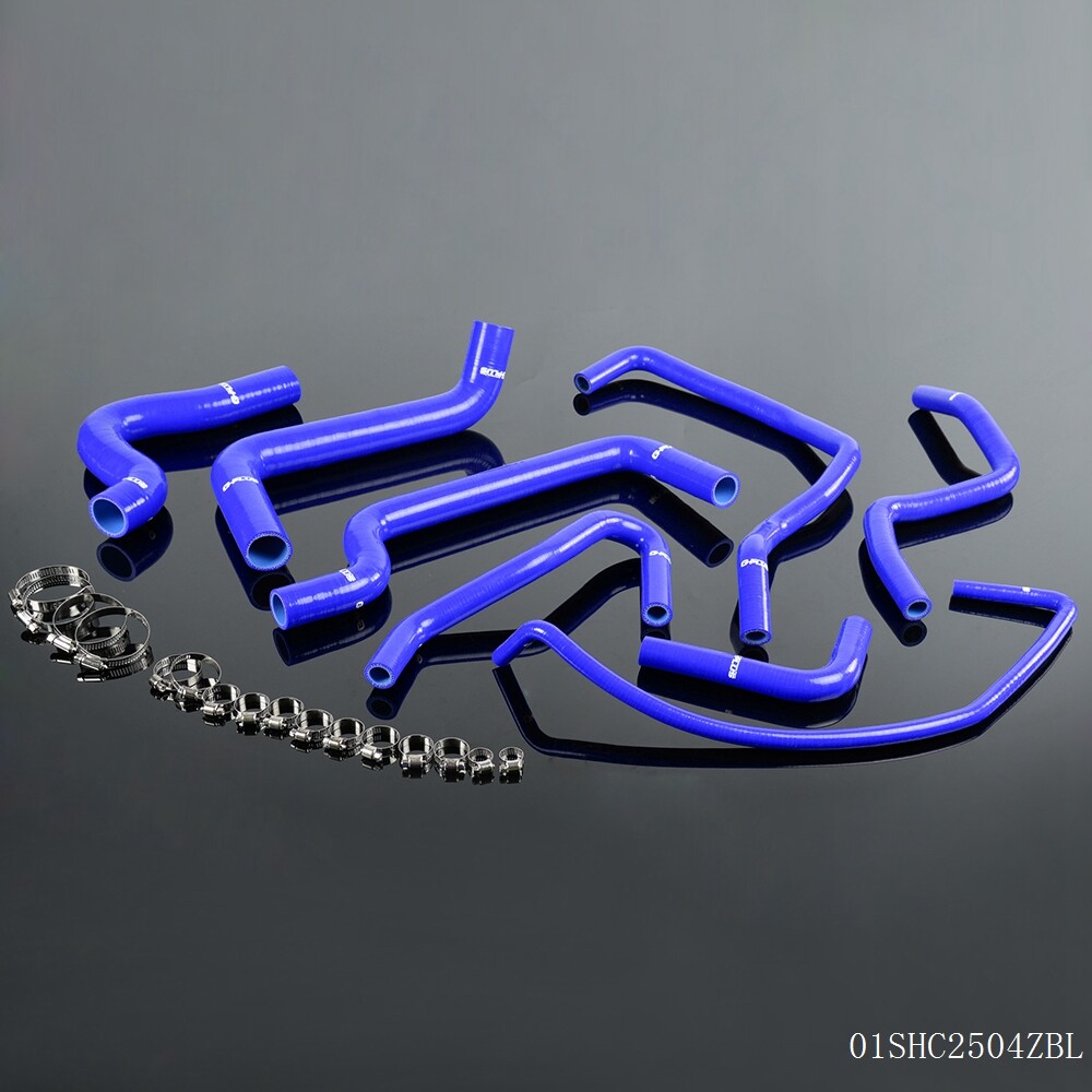 Blue Fiat Turbo Coupe 2.0 20V GT Silicone Radiator Hose Clamps & Pipe Kit