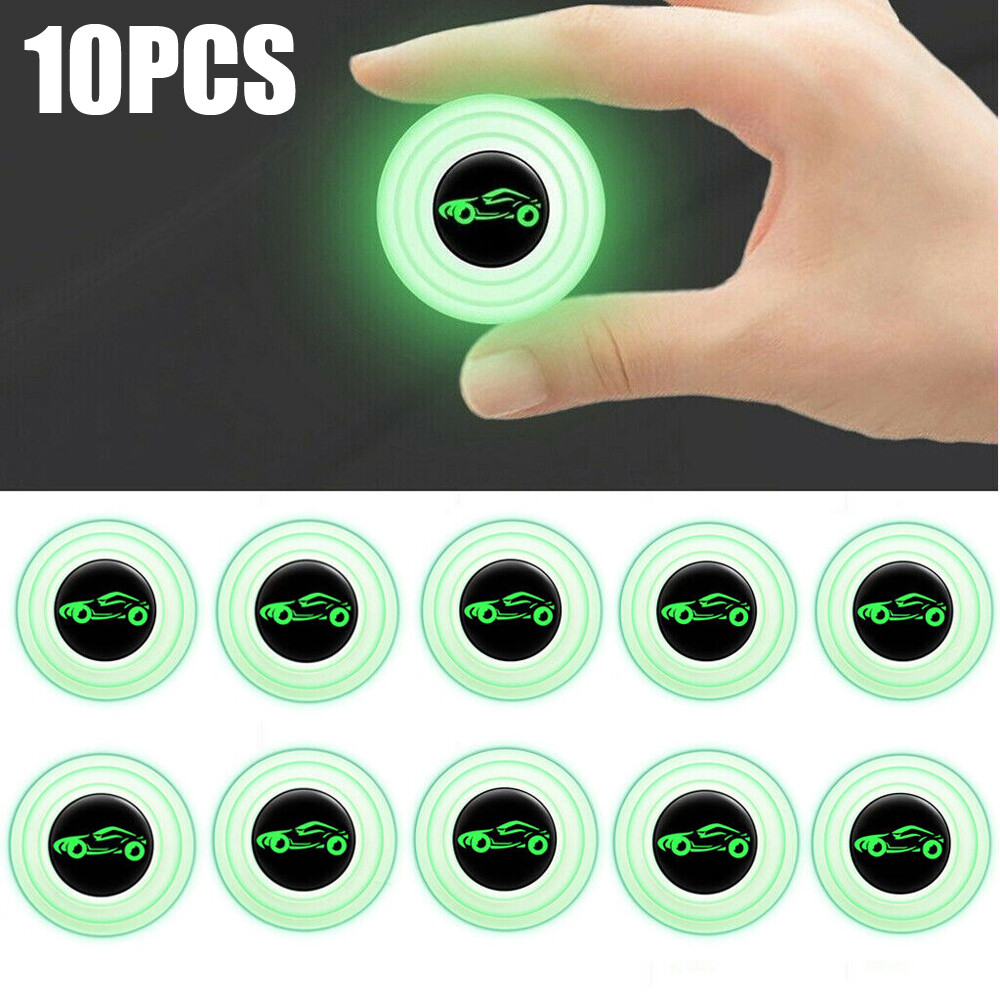 10x Glow-in-the-Dark Car Door Silicone Pads Shock Absorbing Mats