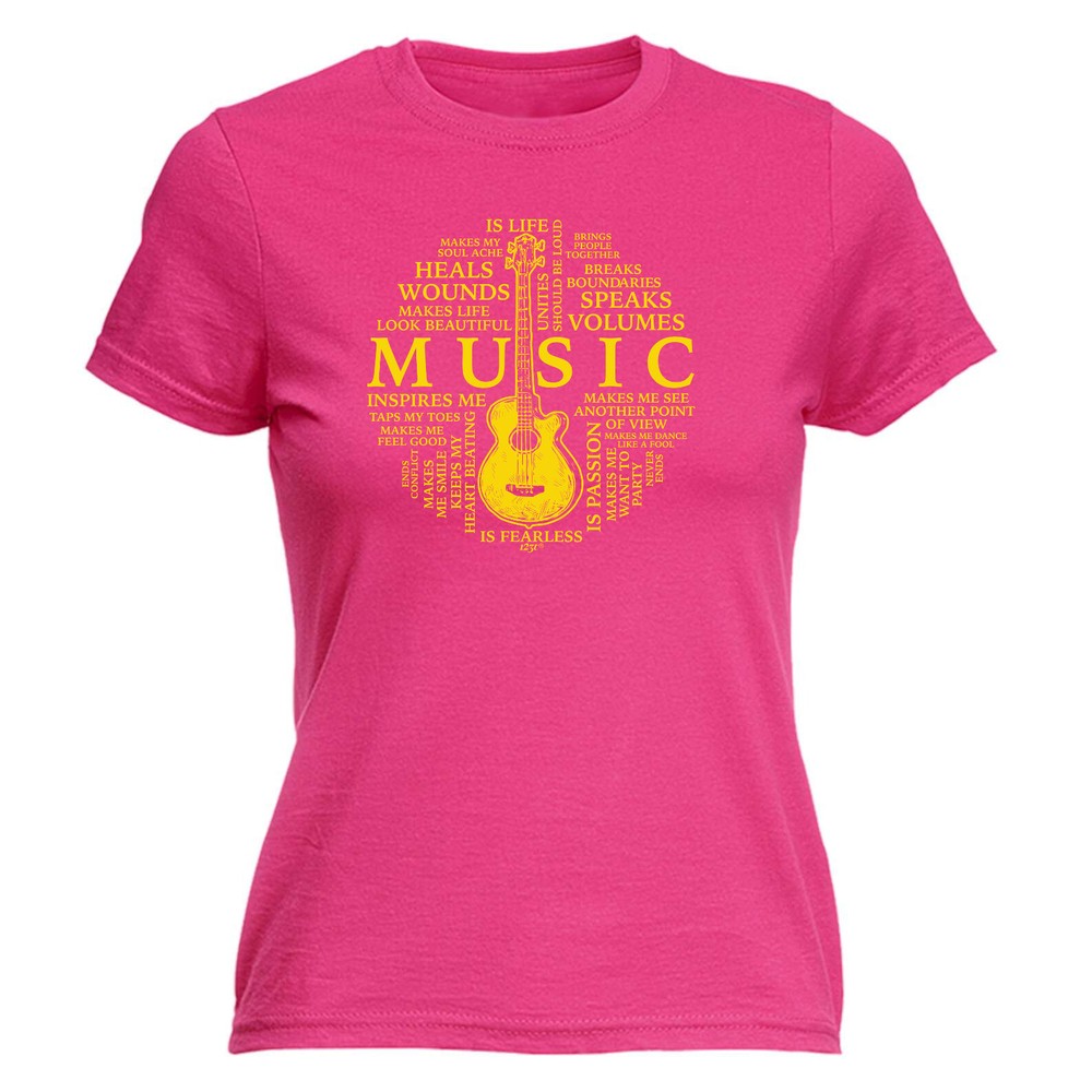 Music Meaning - Womens T Shirt Funny T-Shirt Novelty gift tshirt