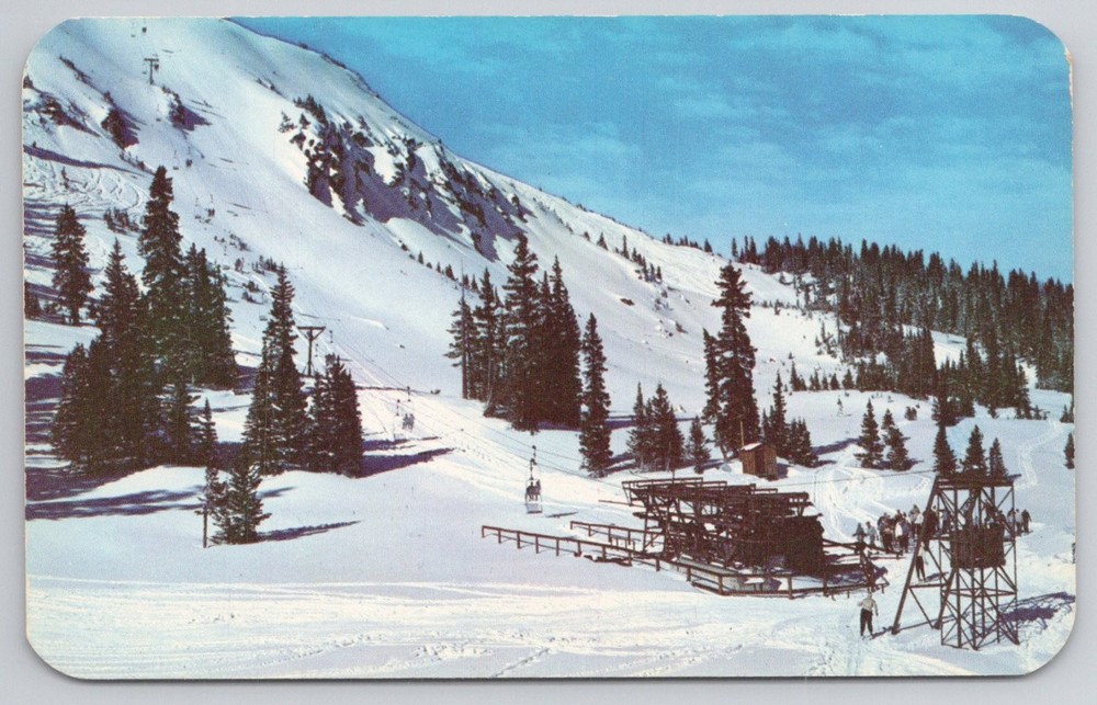 Berthoud Pass Colorado Twin Chair Ski Lift Continental Divide DEXTONE Postcard